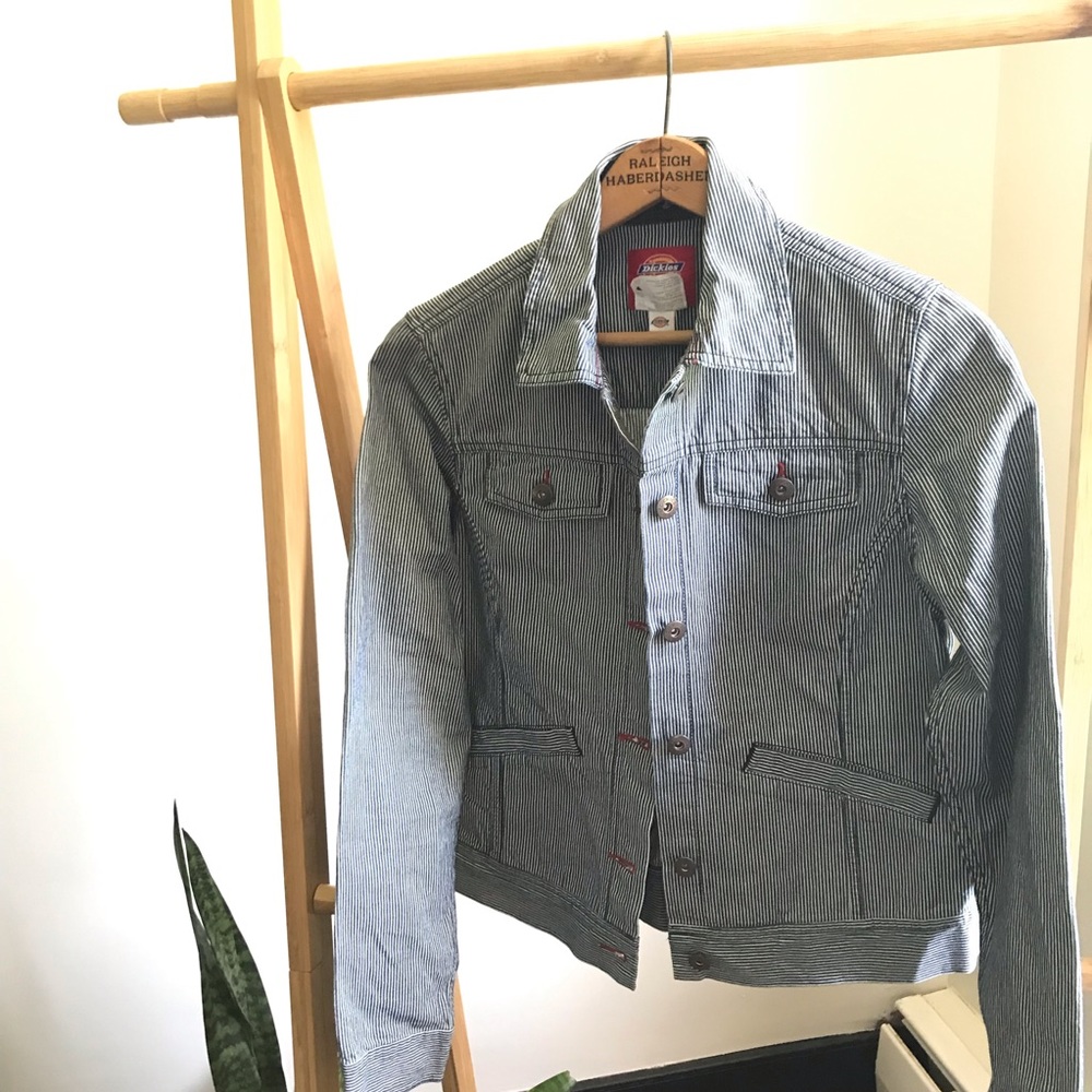 • Dickies pinstripe denim jacket • XS
